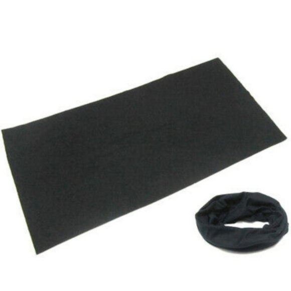 Neck Gaiter Solid Black Ski Mask Mouth Cover - Picture 2 of 5